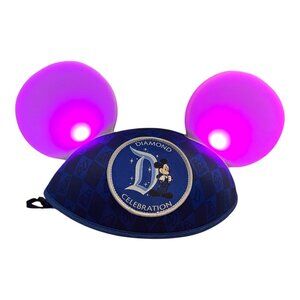 Disneyland 60th Anniversary Diamond Celebration Mickey Ears Hat  (Lights Up)